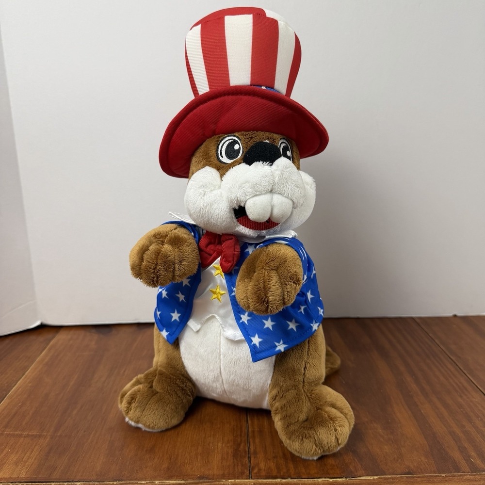 BUC-EES Beaver 4th of July Patriotic Plush Stuffed  Animal Toy Plush Collectible